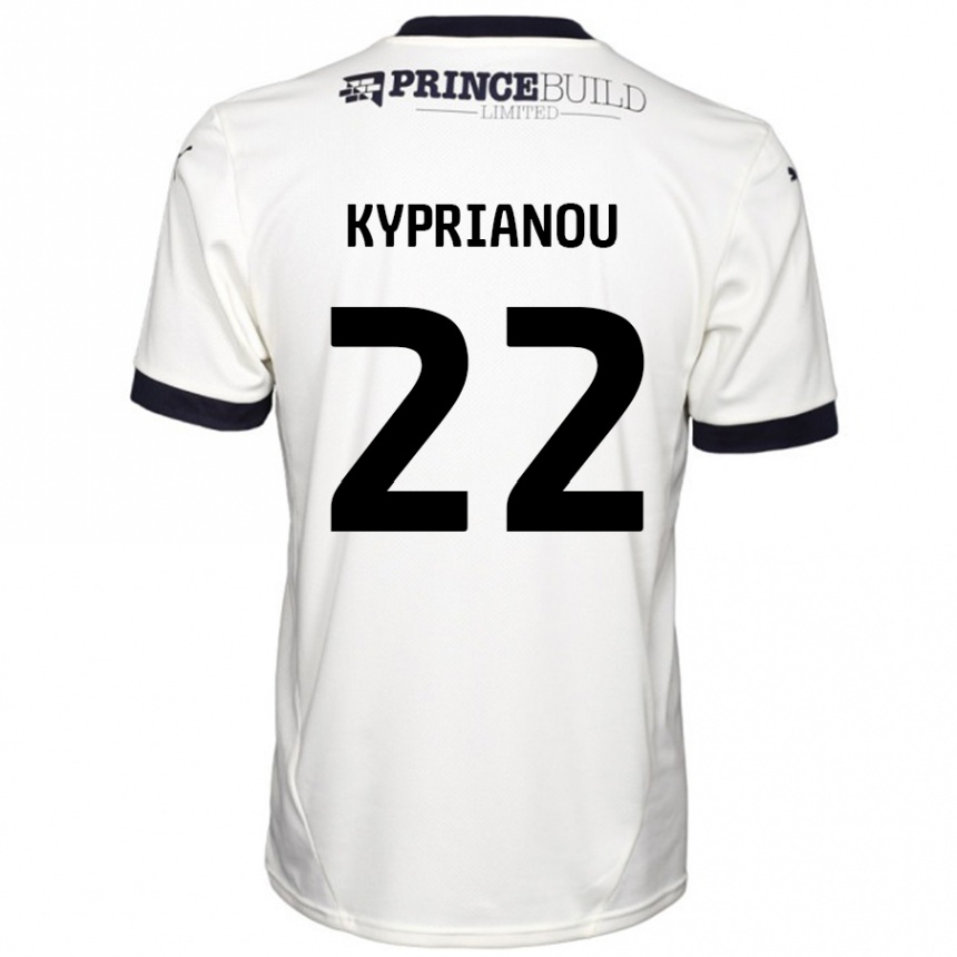 Niño Fútbol Camiseta Hector Kyprianou #22 Blanquecino Negro 2ª Equipación 2024/25 Perú