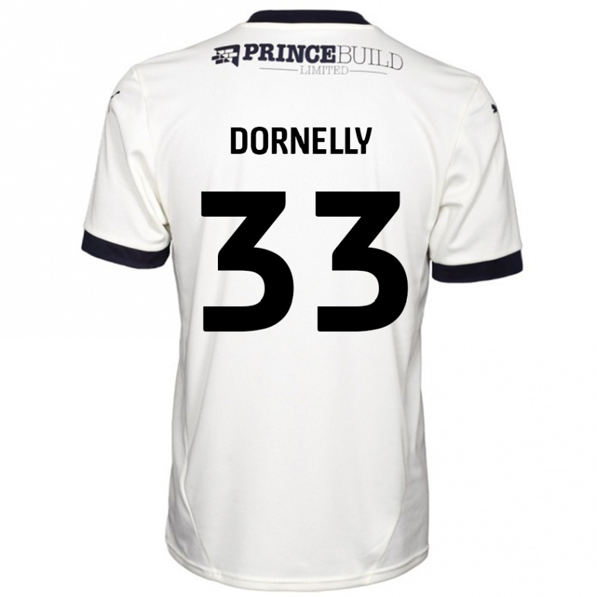 Niño Fútbol Camiseta James Dornelly #33 Blanquecino Negro 2ª Equipación 2024/25 Perú