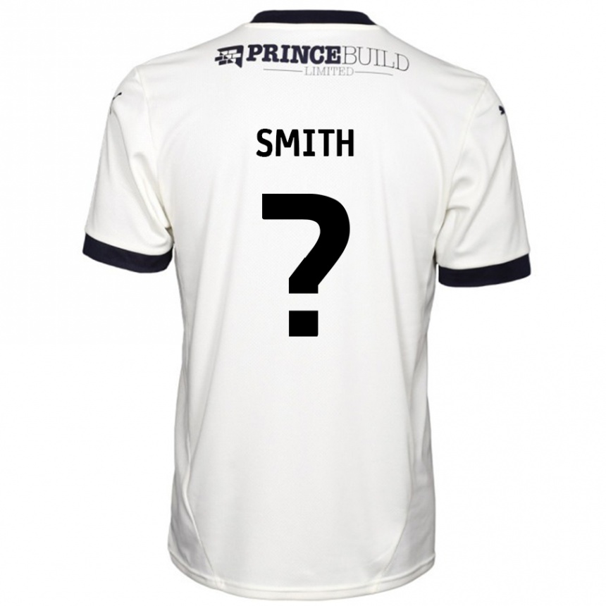 Niño Fútbol Camiseta Bastian Smith #0 Blanquecino Negro 2ª Equipación 2024/25 Perú