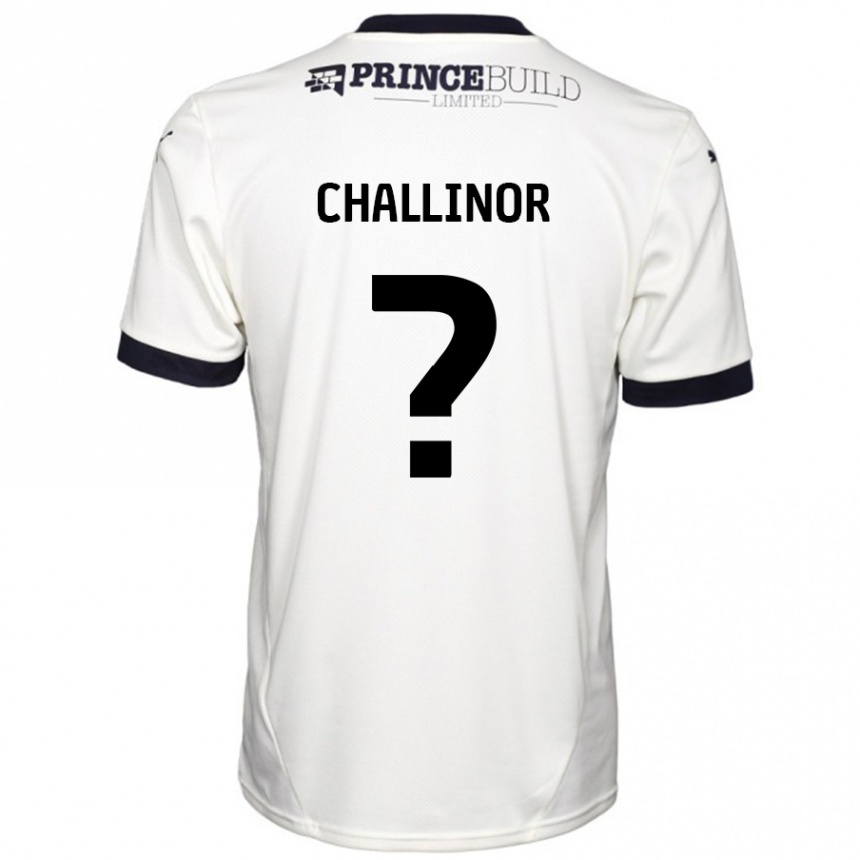 Niño Fútbol Camiseta Ben Challinor #0 Blanquecino Negro 2ª Equipación 2024/25 Perú