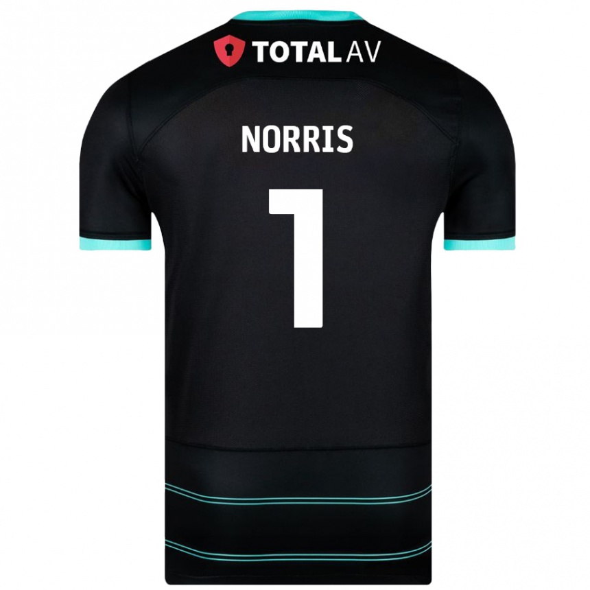 Niño Fútbol Camiseta Will Norris #1 Negro 2ª Equipación 2024/25 Perú