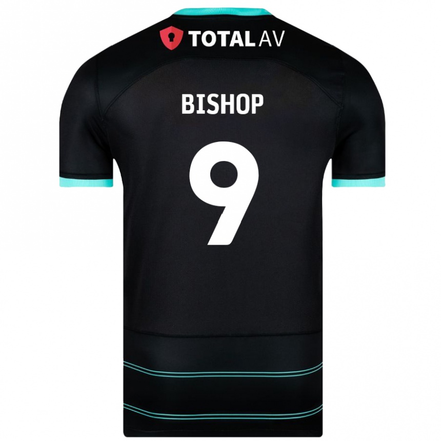 Niño Fútbol Camiseta Colby Bishop #9 Negro 2ª Equipación 2024/25 Perú