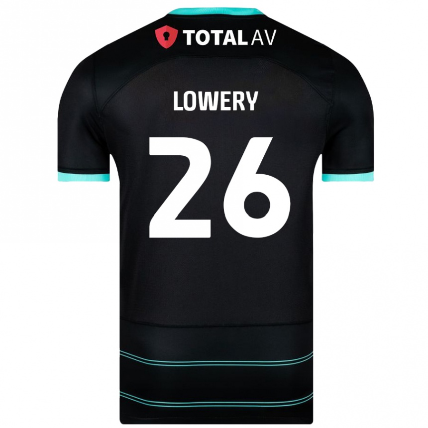 Niño Fútbol Camiseta Tom Lowery #26 Negro 2ª Equipación 2024/25 Perú