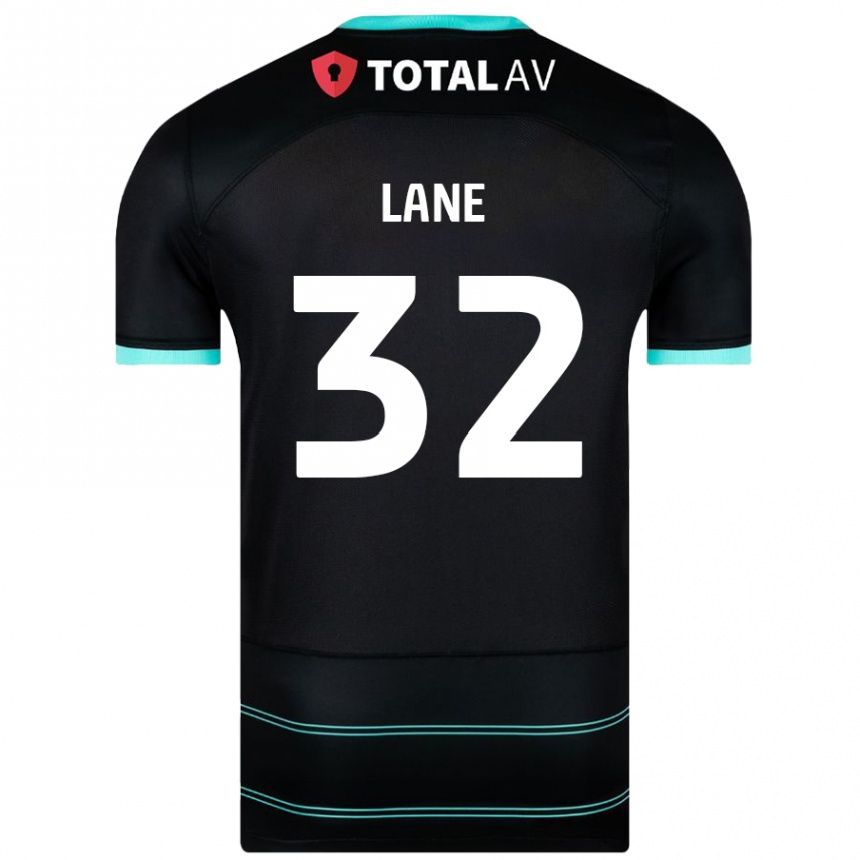 Niño Fútbol Camiseta Paddy Lane #32 Negro 2ª Equipación 2024/25 Perú