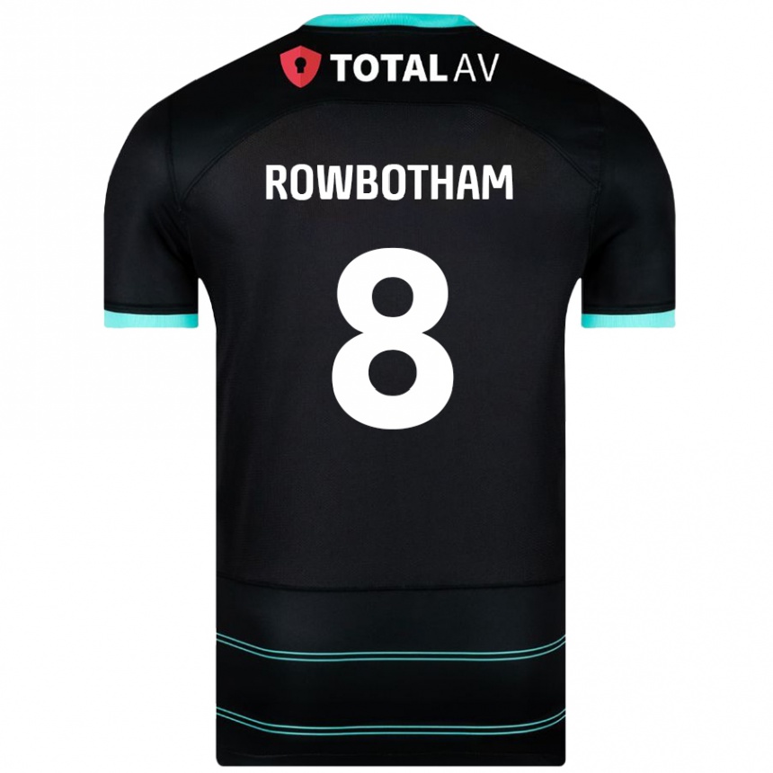 Niño Fútbol Camiseta Ava Rowbotham #8 Negro 2ª Equipación 2024/25 Perú