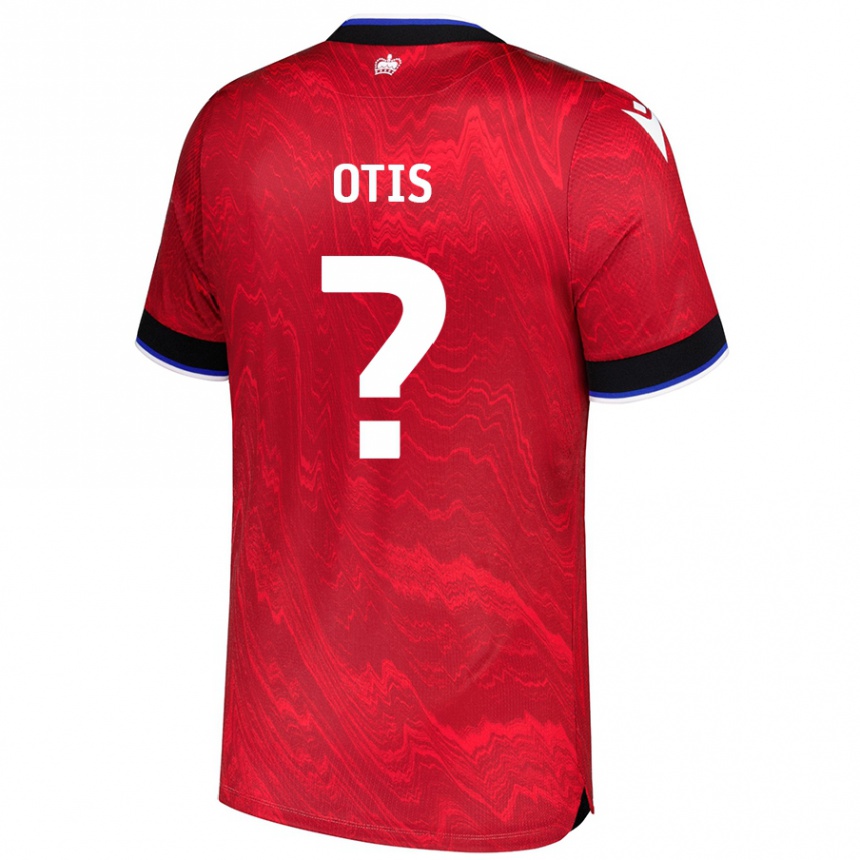 Niño Fútbol Camiseta Lewis Otis #0 Rojo Negro 2ª Equipación 2024/25 Perú