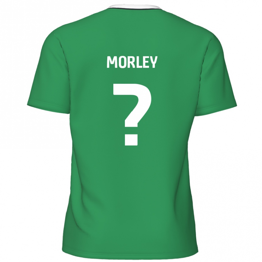 Niño Fútbol Camiseta Aaron Morley #0 Verde Rayas Blancas 2ª Equipación 2024/25 Perú