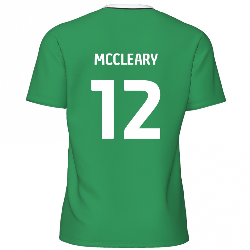 Niño Fútbol Camiseta Garath Mccleary #12 Verde Rayas Blancas 2ª Equipación 2024/25 Perú