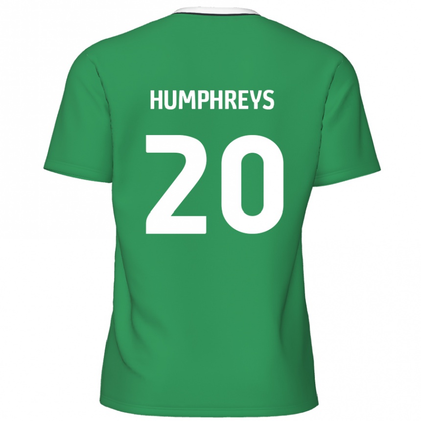 Niño Fútbol Camiseta Cameron Humphreys #20 Verde Rayas Blancas 2ª Equipación 2024/25 Perú