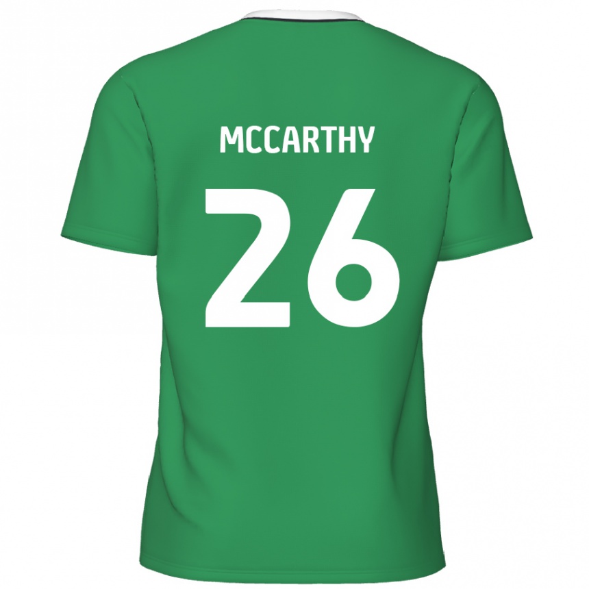 Niño Fútbol Camiseta Jason Mccarthy #26 Verde Rayas Blancas 2ª Equipación 2024/25 Perú