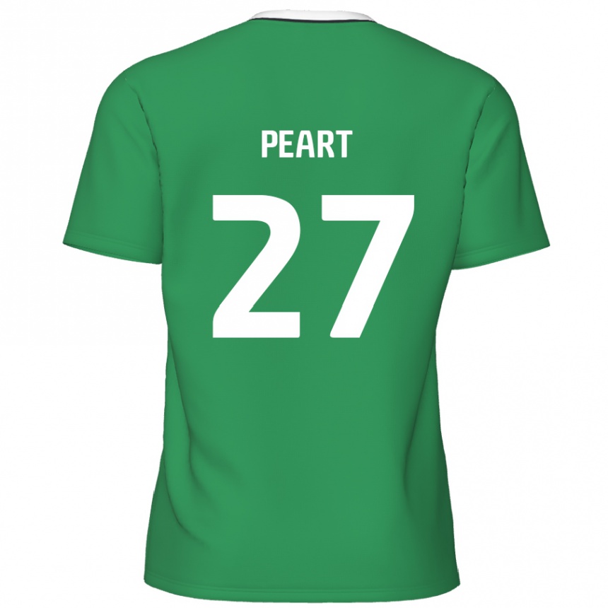 Niño Fútbol Camiseta Brody Peart #27 Verde Rayas Blancas 2ª Equipación 2024/25 Perú