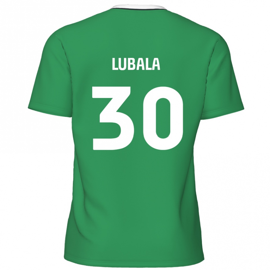 Niño Fútbol Camiseta Bez Lubala #30 Verde Rayas Blancas 2ª Equipación 2024/25 Perú