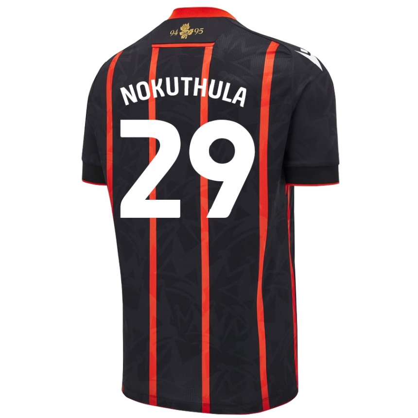 Niño Fútbol Camiseta Faith Nokuthula #29 Negro Rojo 2ª Equipación 2024/25 Perú