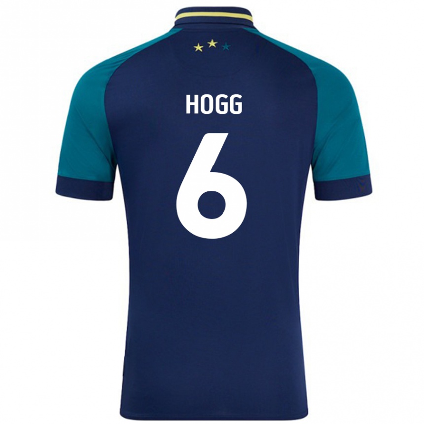 Niño Fútbol Camiseta Jonathan Hogg #6 Azul Marino Verde Oscuro 2ª Equipación 2024/25 Perú