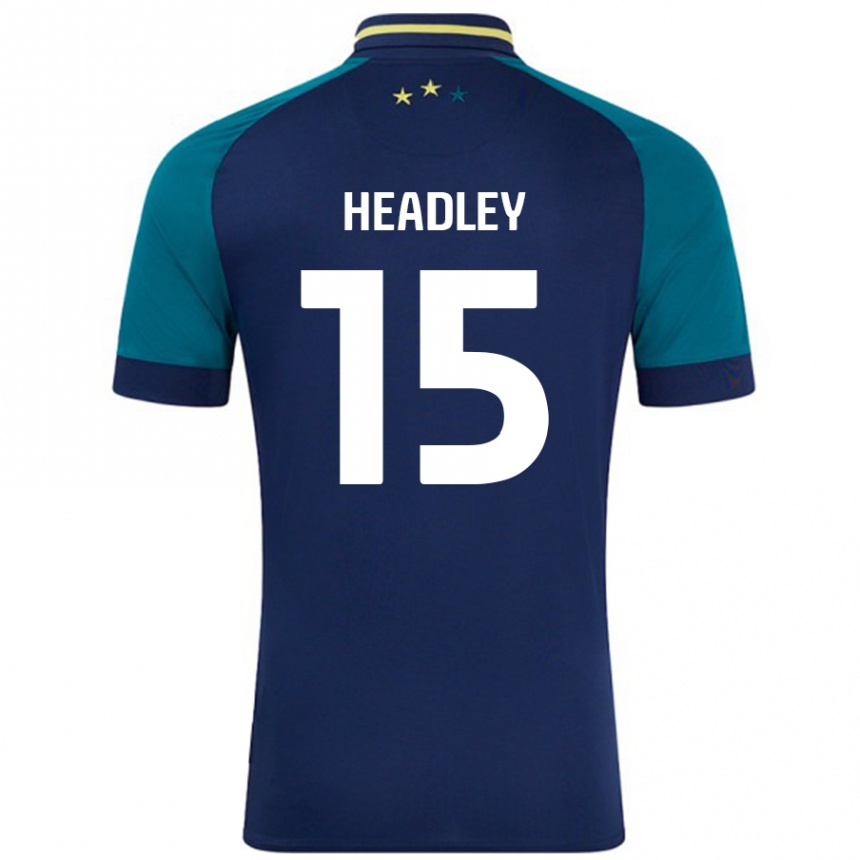 Niño Fútbol Camiseta Jaheim Headley #15 Azul Marino Verde Oscuro 2ª Equipación 2024/25 Perú