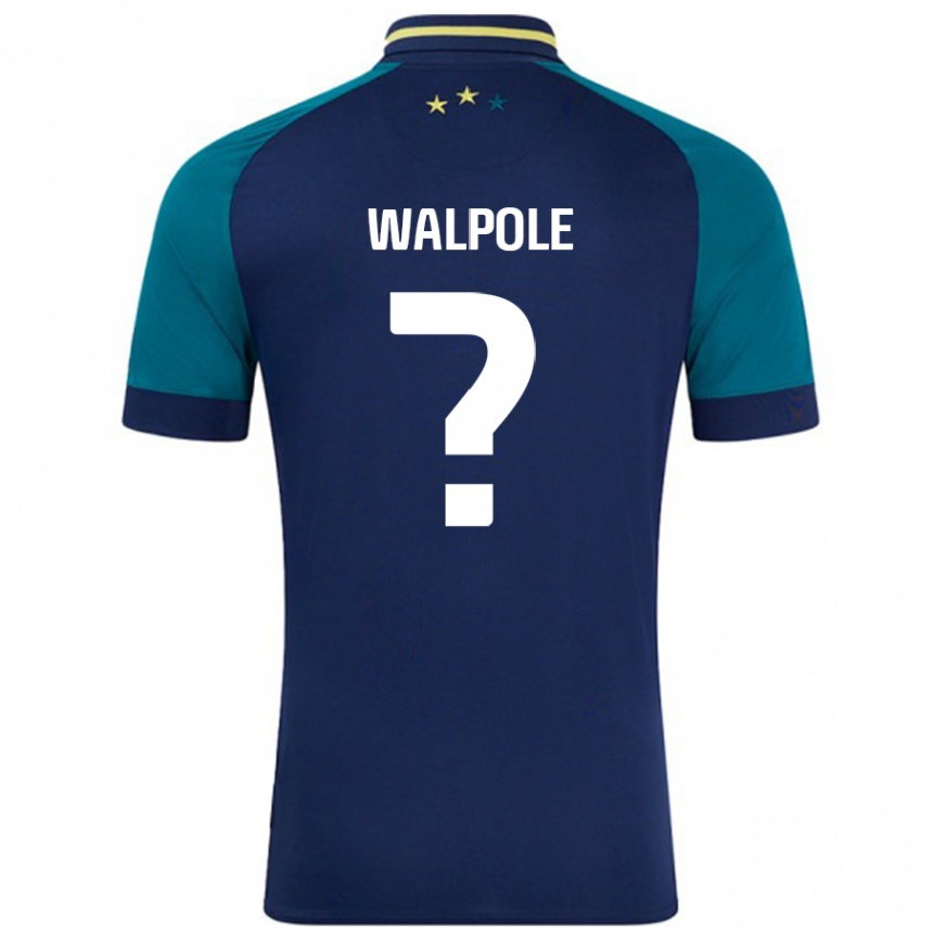 Niño Fútbol Camiseta Alex Walpole #0 Azul Marino Verde Oscuro 2ª Equipación 2024/25 Perú