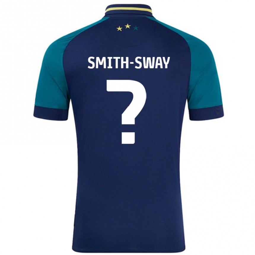 Niño Fútbol Camiseta Jay Smith-Sway #0 Azul Marino Verde Oscuro 2ª Equipación 2024/25 Perú