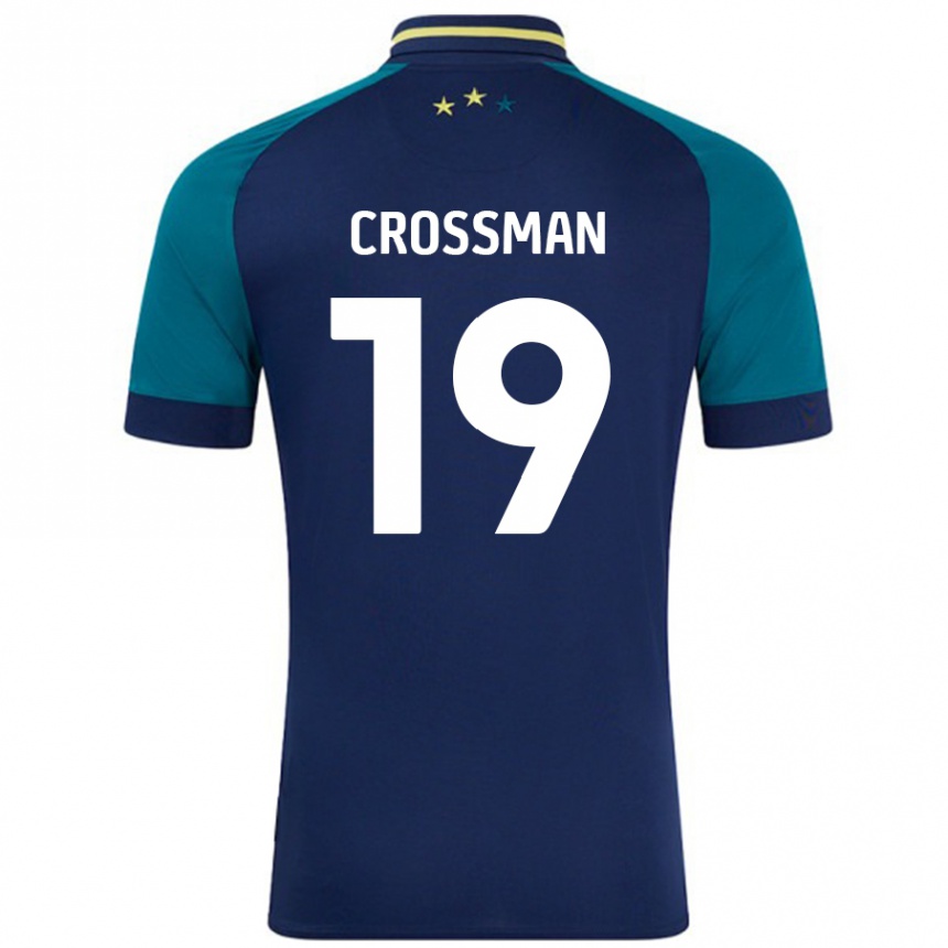 Niño Fútbol Camiseta Paige Crossman #19 Azul Marino Verde Oscuro 2ª Equipación 2024/25 Perú