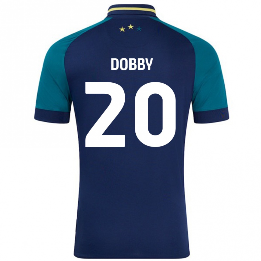 Niño Fútbol Camiseta Sarah Dobby #20 Azul Marino Verde Oscuro 2ª Equipación 2024/25 Perú