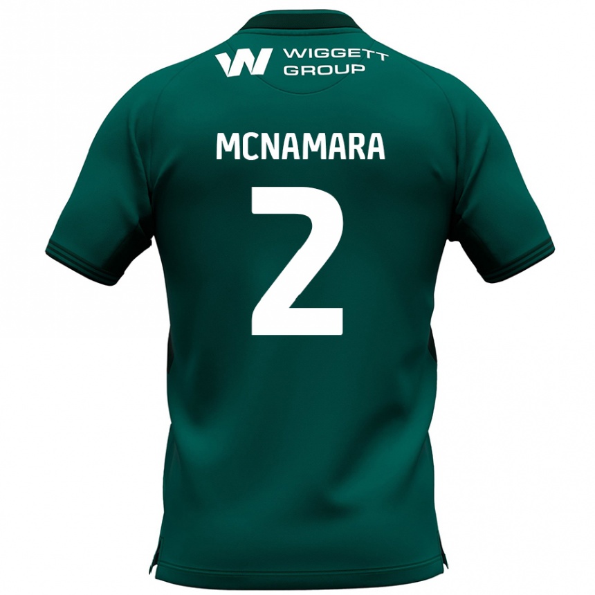 Niño Fútbol Camiseta Danny Mcnamara #2 Verde 2ª Equipación 2024/25 Perú