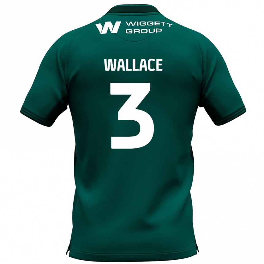 Niño Fútbol Camiseta Murray Wallace #3 Verde 2ª Equipación 2024/25 Perú