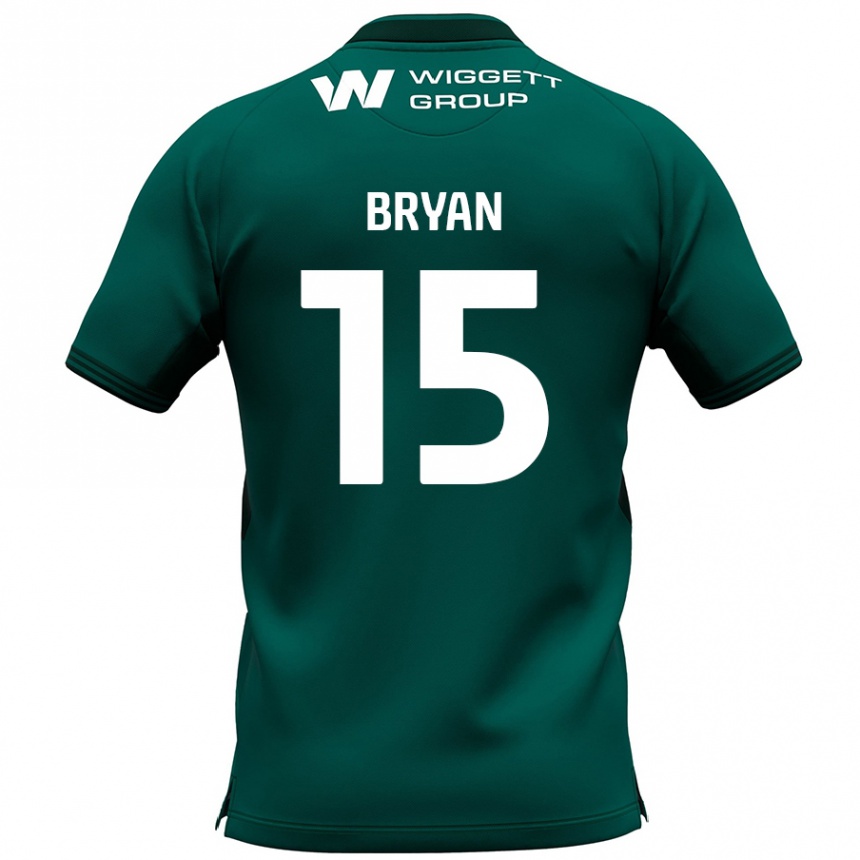 Niño Fútbol Camiseta Joe Bryan #15 Verde 2ª Equipación 2024/25 Perú