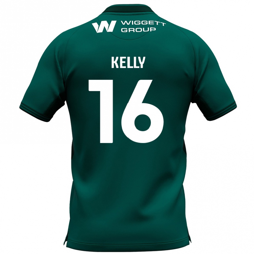 Niño Fútbol Camiseta Daniel Kelly #16 Verde 2ª Equipación 2024/25 Perú