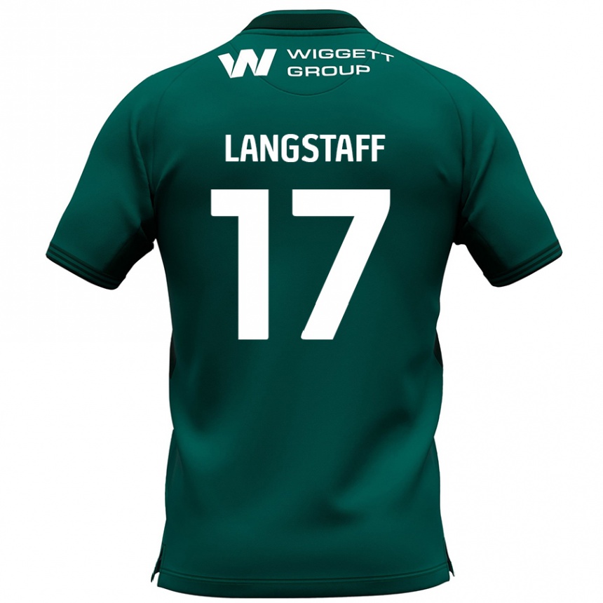 Niño Fútbol Camiseta Macaulay Langstaff #17 Verde 2ª Equipación 2024/25 Perú