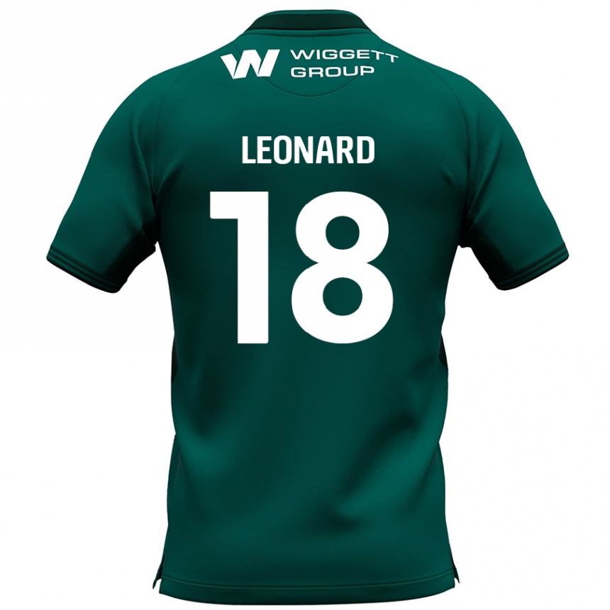 Niño Fútbol Camiseta Ryan Leonard #18 Verde 2ª Equipación 2024/25 Perú