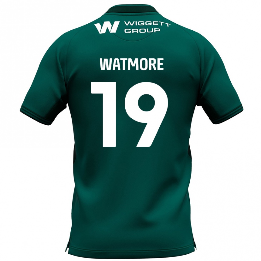 Niño Fútbol Camiseta Duncan Watmore #19 Verde 2ª Equipación 2024/25 Perú