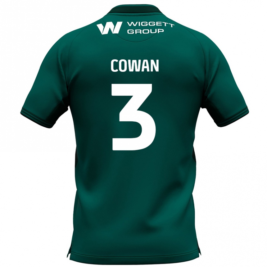 Niño Fútbol Camiseta Leanne Cowan #3 Verde 2ª Equipación 2024/25 Perú