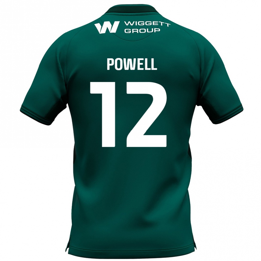 Niño Fútbol Camiseta Beth Powell #12 Verde 2ª Equipación 2024/25 Perú