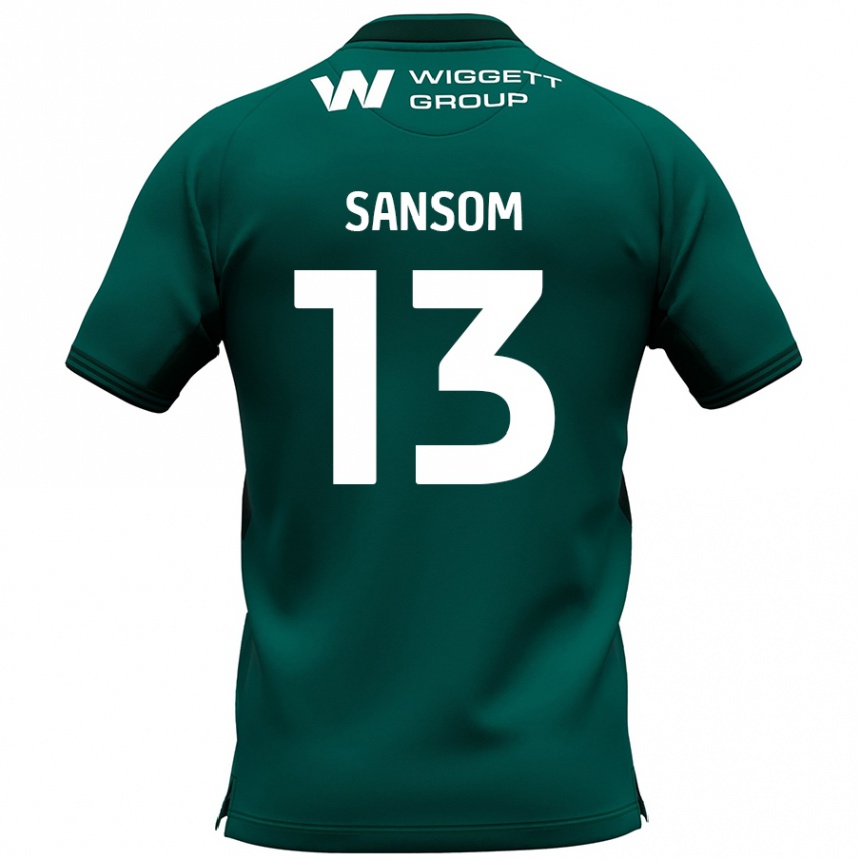 Niño Fútbol Camiseta Chloe Sansom #13 Verde 2ª Equipación 2024/25 Perú