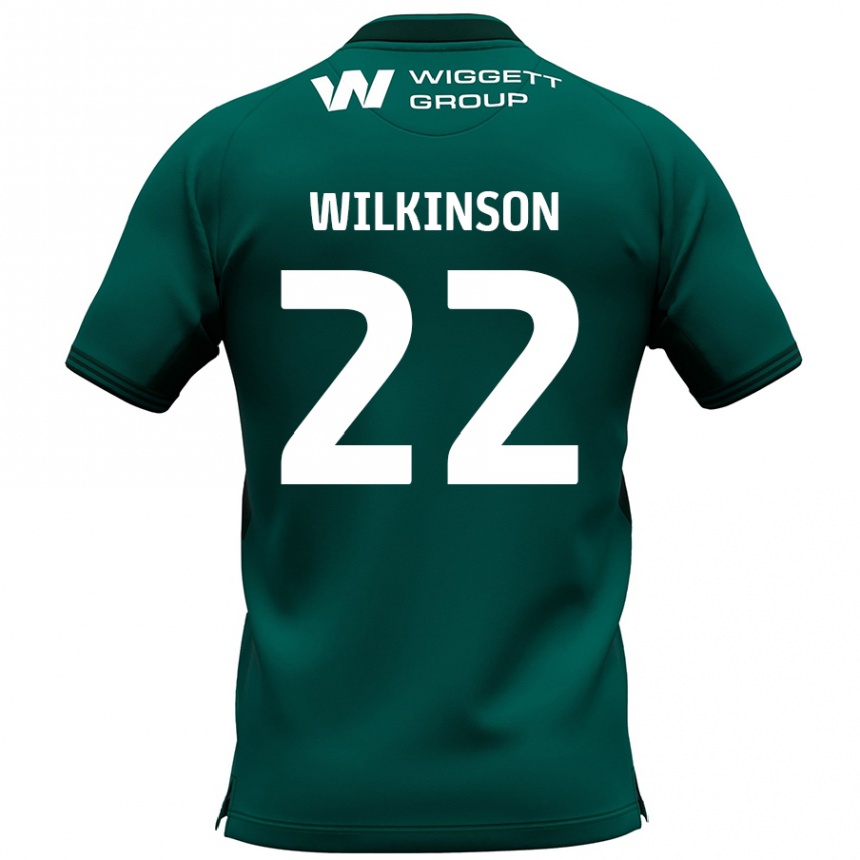 Niño Fútbol Camiseta Chloe Wilkinson #22 Verde 2ª Equipación 2024/25 Perú