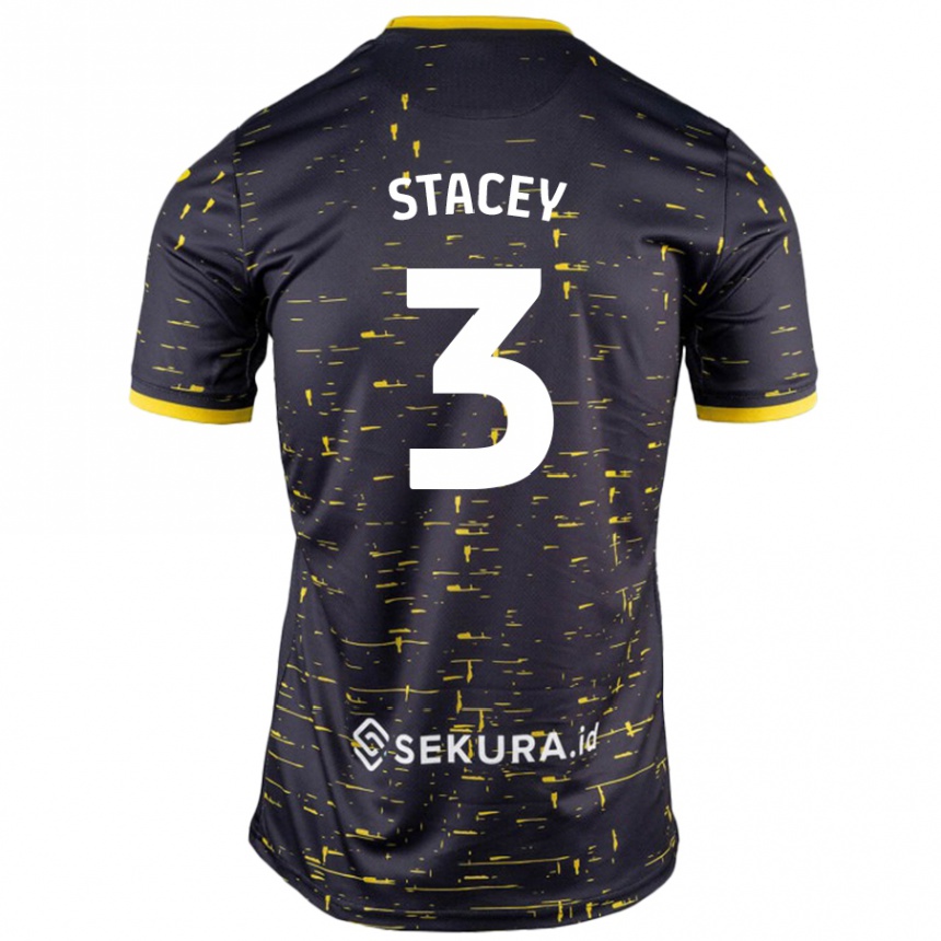 Niño Fútbol Camiseta Jack Stacey #3 Negro Amarillo 2ª Equipación 2024/25 Perú