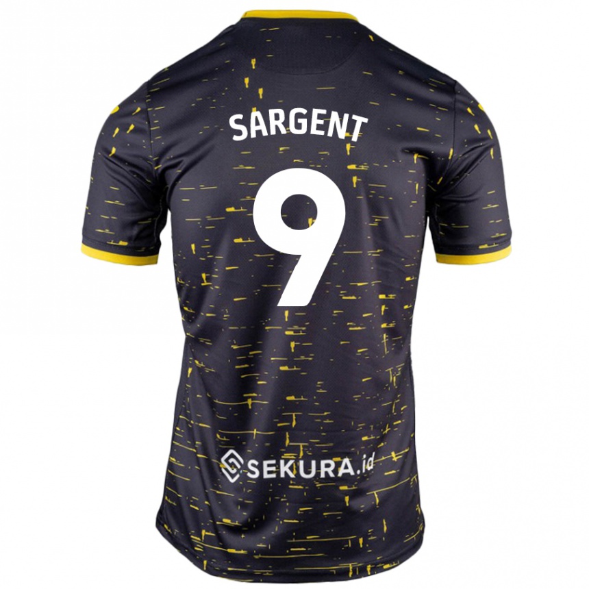 Niño Fútbol Camiseta Josh Sargent #9 Negro Amarillo 2ª Equipación 2024/25 Perú