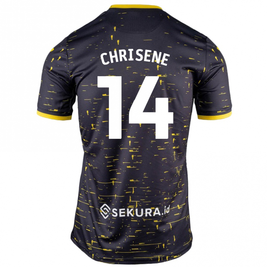 Niño Fútbol Camiseta Ben Chrisene #14 Negro Amarillo 2ª Equipación 2024/25 Perú