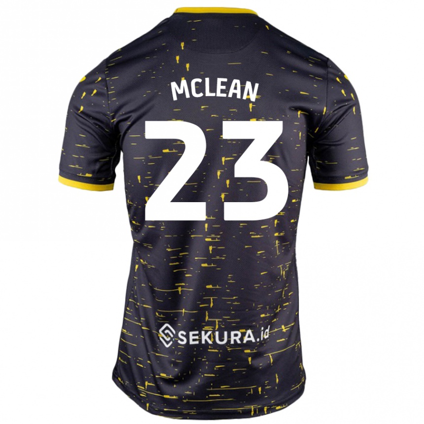 Niño Fútbol Camiseta Kenny Mclean #23 Negro Amarillo 2ª Equipación 2024/25 Perú