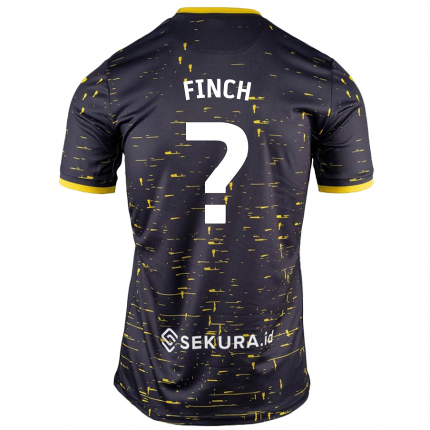 Niño Fútbol Camiseta Tom Finch #0 Negro Amarillo 2ª Equipación 2024/25 Perú