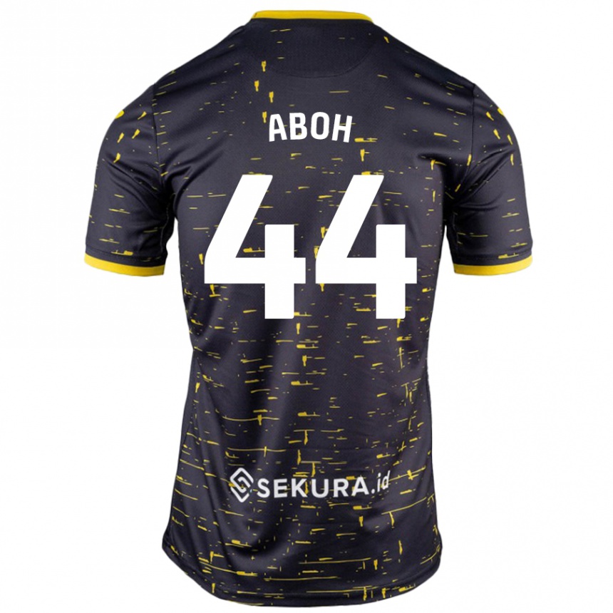 Niño Fútbol Camiseta Ken Aboh #44 Negro Amarillo 2ª Equipación 2024/25 Perú