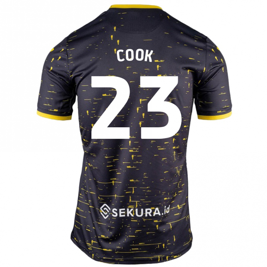 Niño Fútbol Camiseta Olivia Cook #23 Negro Amarillo 2ª Equipación 2024/25 Perú