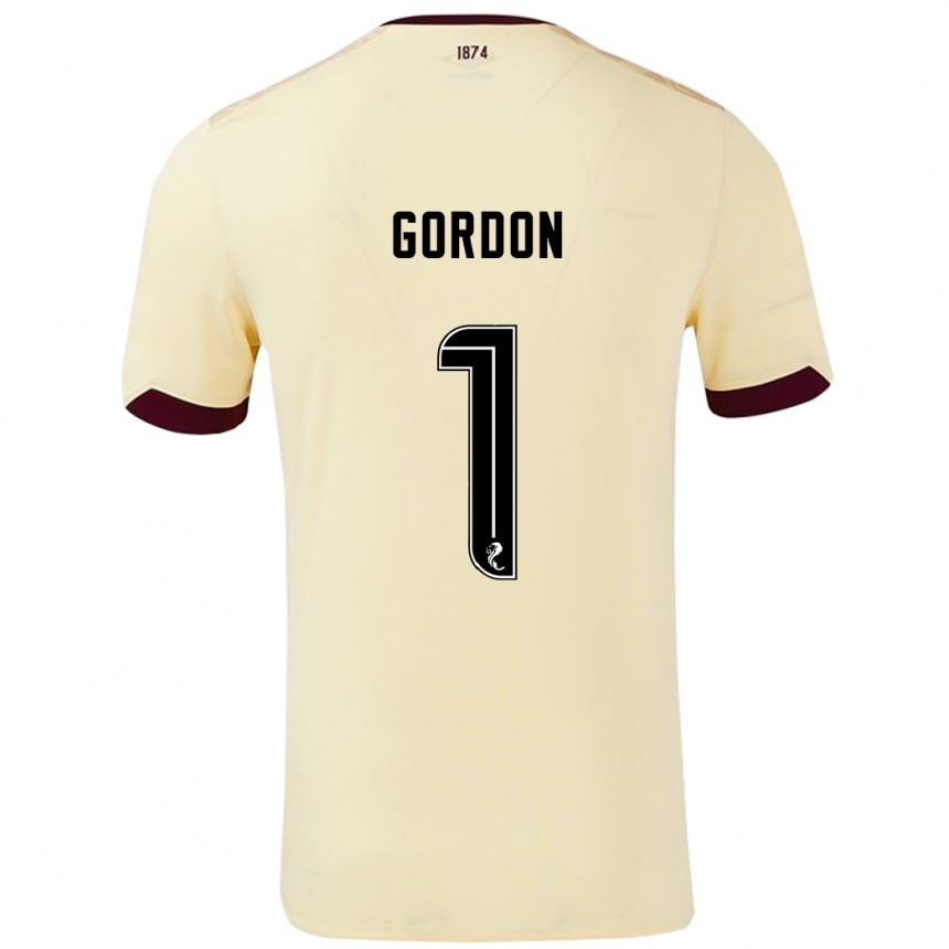 Niño Fútbol Camiseta Craig Gordon #1 Crema Burdeos 2ª Equipación 2024/25 Perú