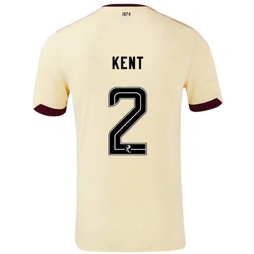 Niño Fútbol Camiseta Frankie Kent #2 Crema Burdeos 2ª Equipación 2024/25 Perú