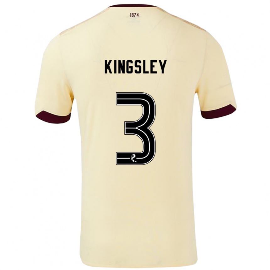 Niño Fútbol Camiseta Stephen Kingsley #3 Crema Burdeos 2ª Equipación 2024/25 Perú