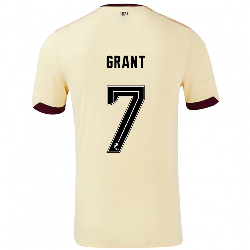 Niño Fútbol Camiseta Jorge Grant #7 Crema Burdeos 2ª Equipación 2024/25 Perú