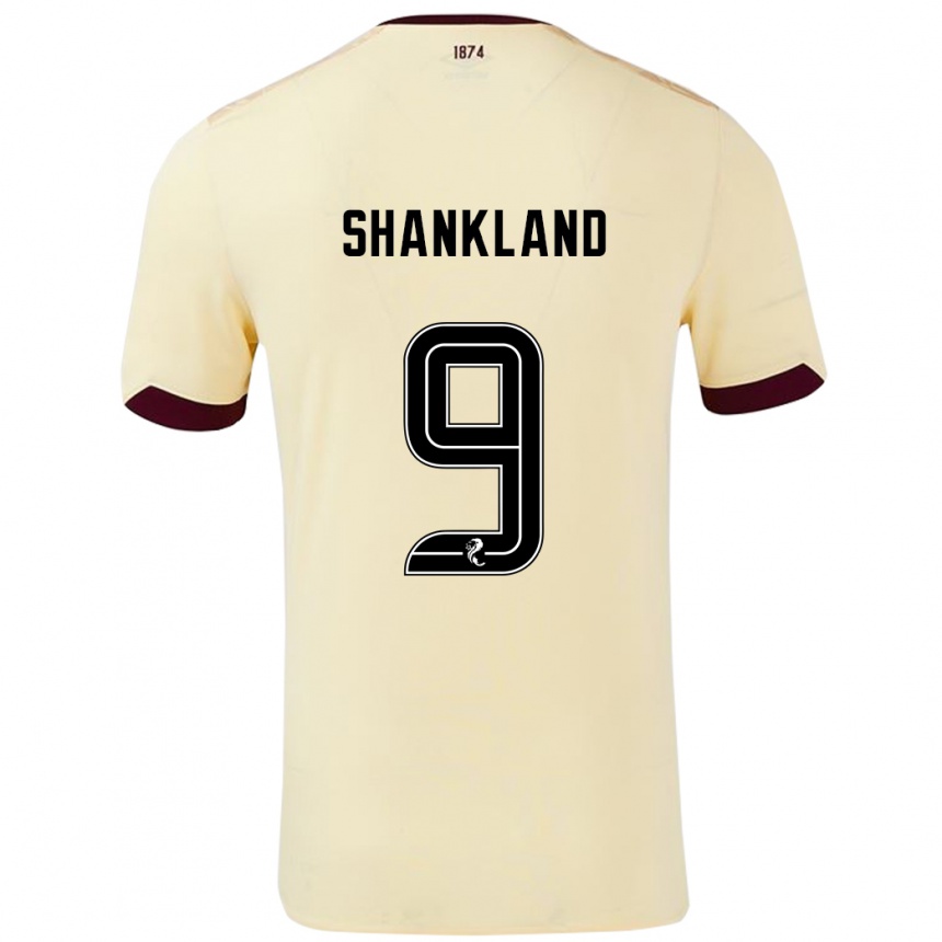 Niño Fútbol Camiseta Lawrence Shankland #9 Crema Burdeos 2ª Equipación 2024/25 Perú