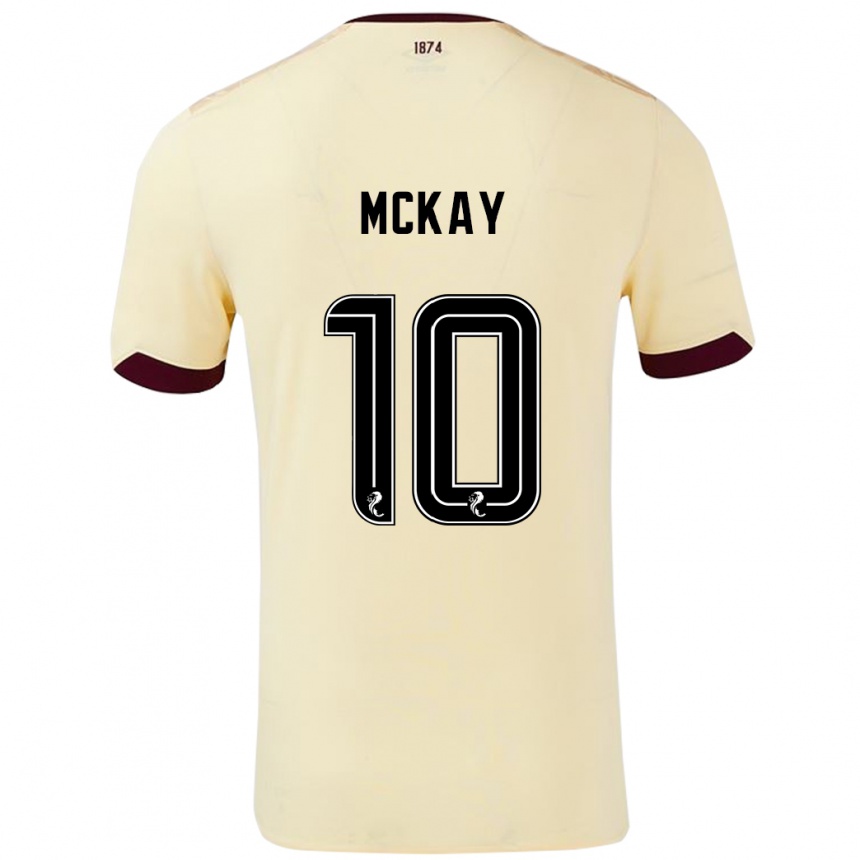 Niño Fútbol Camiseta Barrie Mckay #10 Crema Burdeos 2ª Equipación 2024/25 Perú