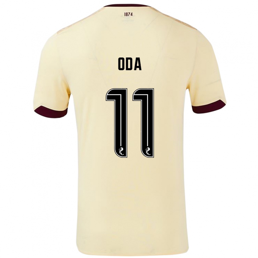 Niño Fútbol Camiseta Yutaro Oda #11 Crema Burdeos 2ª Equipación 2024/25 Perú