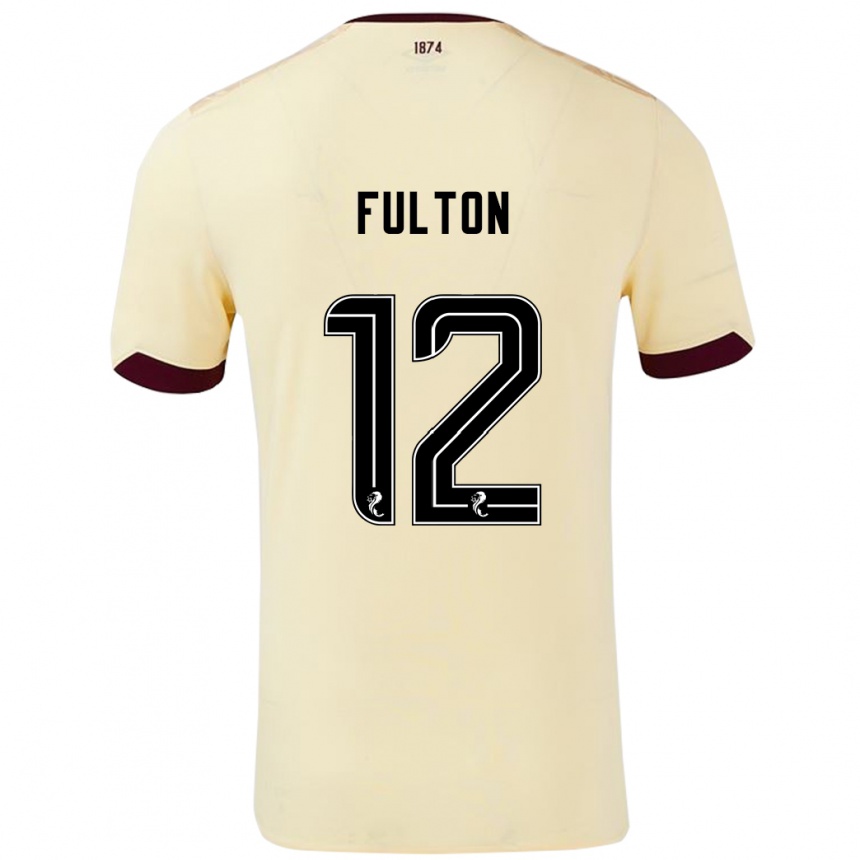 Niño Fútbol Camiseta Ryan Fulton #12 Crema Burdeos 2ª Equipación 2024/25 Perú