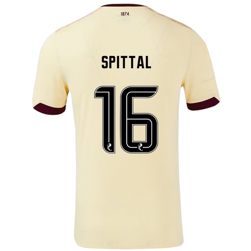 Niño Fútbol Camiseta Blair Spittal #16 Crema Burdeos 2ª Equipación 2024/25 Perú